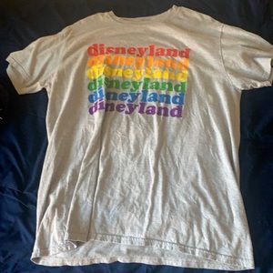 Disneyland merch, large, grey with rainbow texted